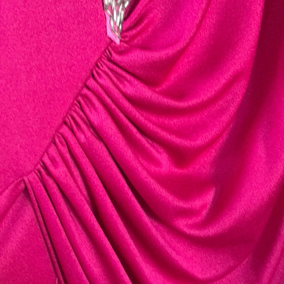 COPY - Vintage fuschia Climax dress, sequins, back drape - Picture 6 of 8